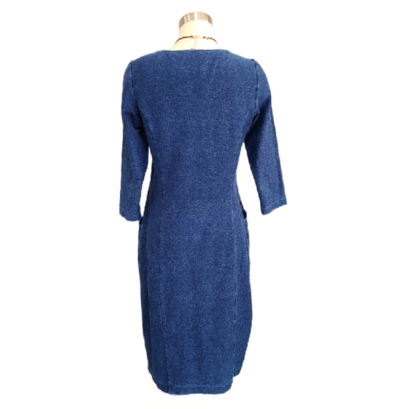 BODEN Trinity Jersey Dress in Dark Denim Size 8L - Picture 6 of 14